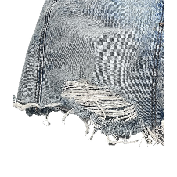 We The Free Twenty Four Cut Off Skirt SZ 24 Button Fly Distressed Raw Hem Boho - Picture 4 of 12